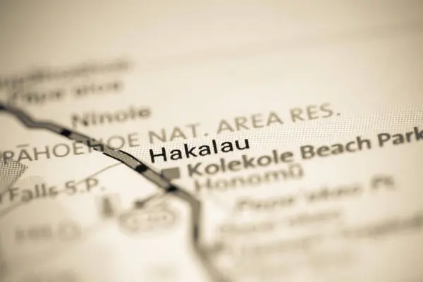 Hakalau Hawai Eeuu Mapa Geográfico — Foto de Stock