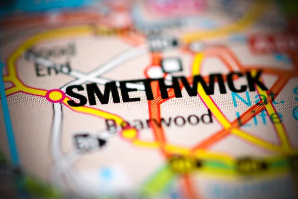 イギリスの地理地図上のスメウィック — ストック写真