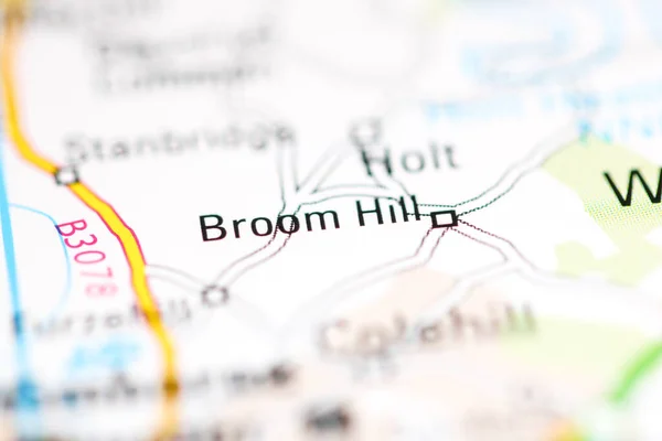 Broom Hill Reino Unido Sobre Mapa Geografia — Fotografia de Stock