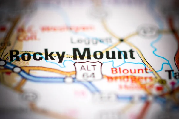 Rocky Mount Carolina Norte Eua Sobre Mapa Geografia — Fotografia de Stock
