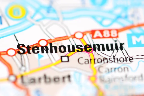Stenhousemuir Una Mappa Geografica Del Regno Unito — Foto Stock