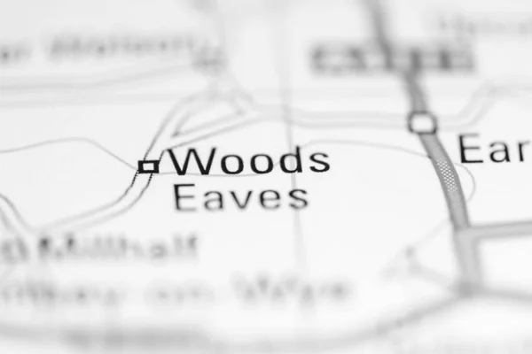 森の軒先 地理地図上のイギリス — ストック写真