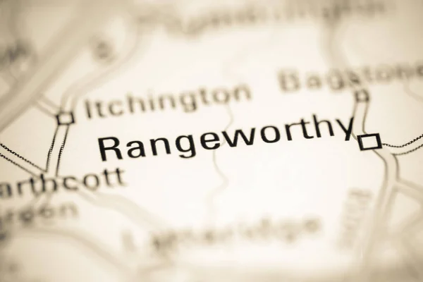 Rangeworthy Reino Unido Sobre Mapa Geografia — Fotografia de Stock