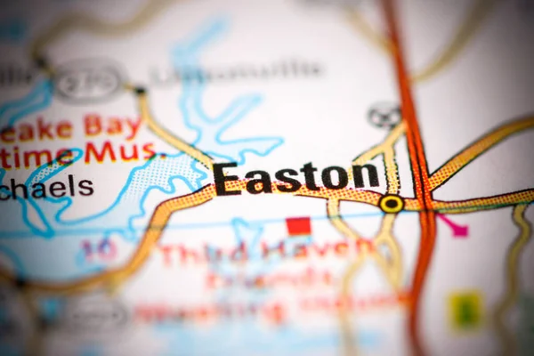 Easton Maryland Eua Sobre Mapa Geografia — Fotografia de Stock
