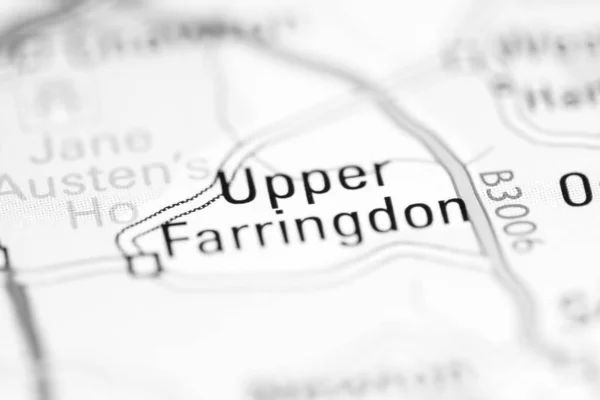 Верхній Фаррінгдон Велика Британія Географічній Карті — стокове фото