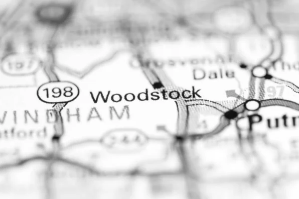 ウッドストック マサチューセッツ州 地理地図上のアメリカ — ストック写真
