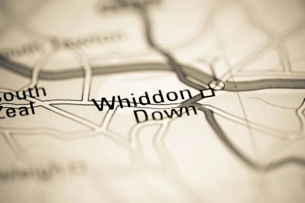ウィドドン ダウン 地理地図上のイギリス — ストック写真