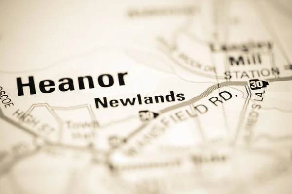 イギリスの地理地図上のニューランド — ストック写真