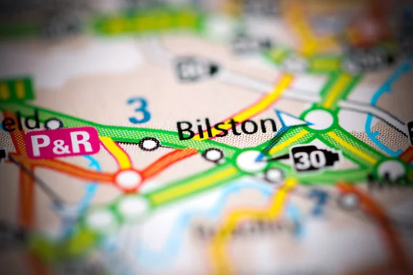 Bilston Γεωγραφικό Χάρτη Του Ηνωμένου Βασιλείου — Φωτογραφία Αρχείου