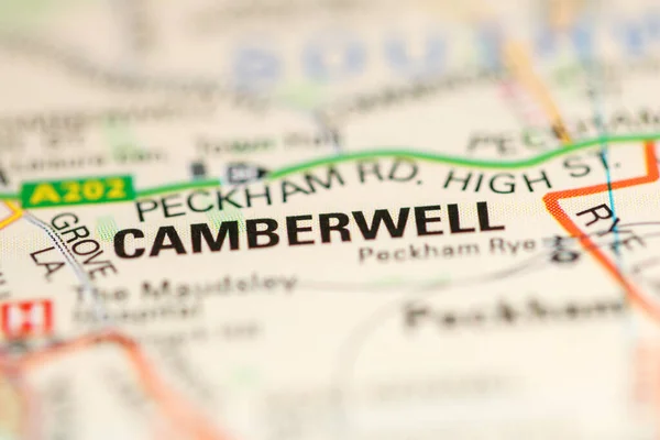 Camberwell Mapa Reino Unido — Foto de Stock