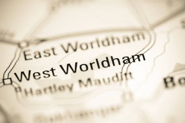 ウェスト ワールドハム 地理地図上のイギリス — ストック写真