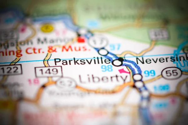 Parksville Nova Iorque Eua Sobre Mapa Geografia — Fotografia de Stock