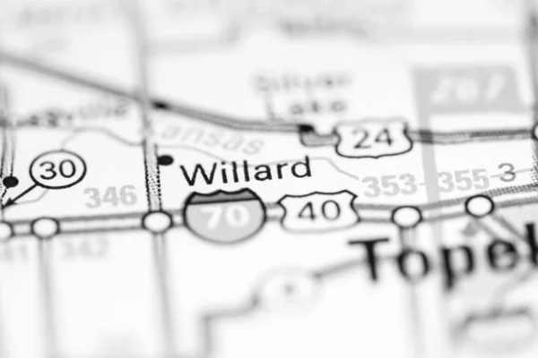 ウィラード カンザスだ 地理地図上のアメリカ — ストック写真