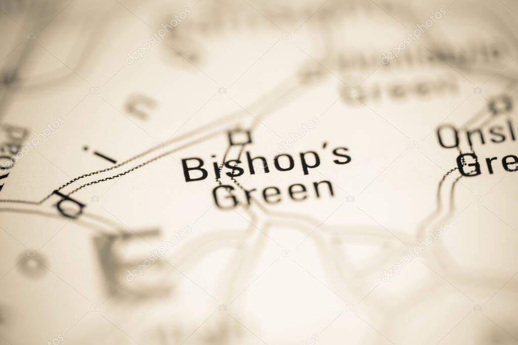 Bishop's Green. United Kingdom on a geography map