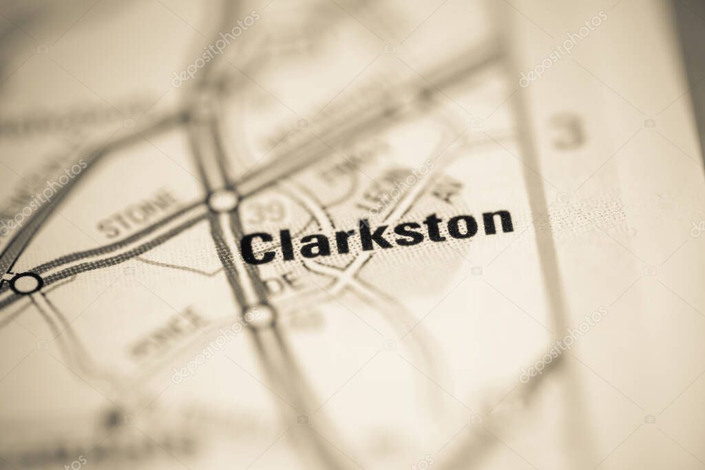 Clarkston on a map of the United States of America