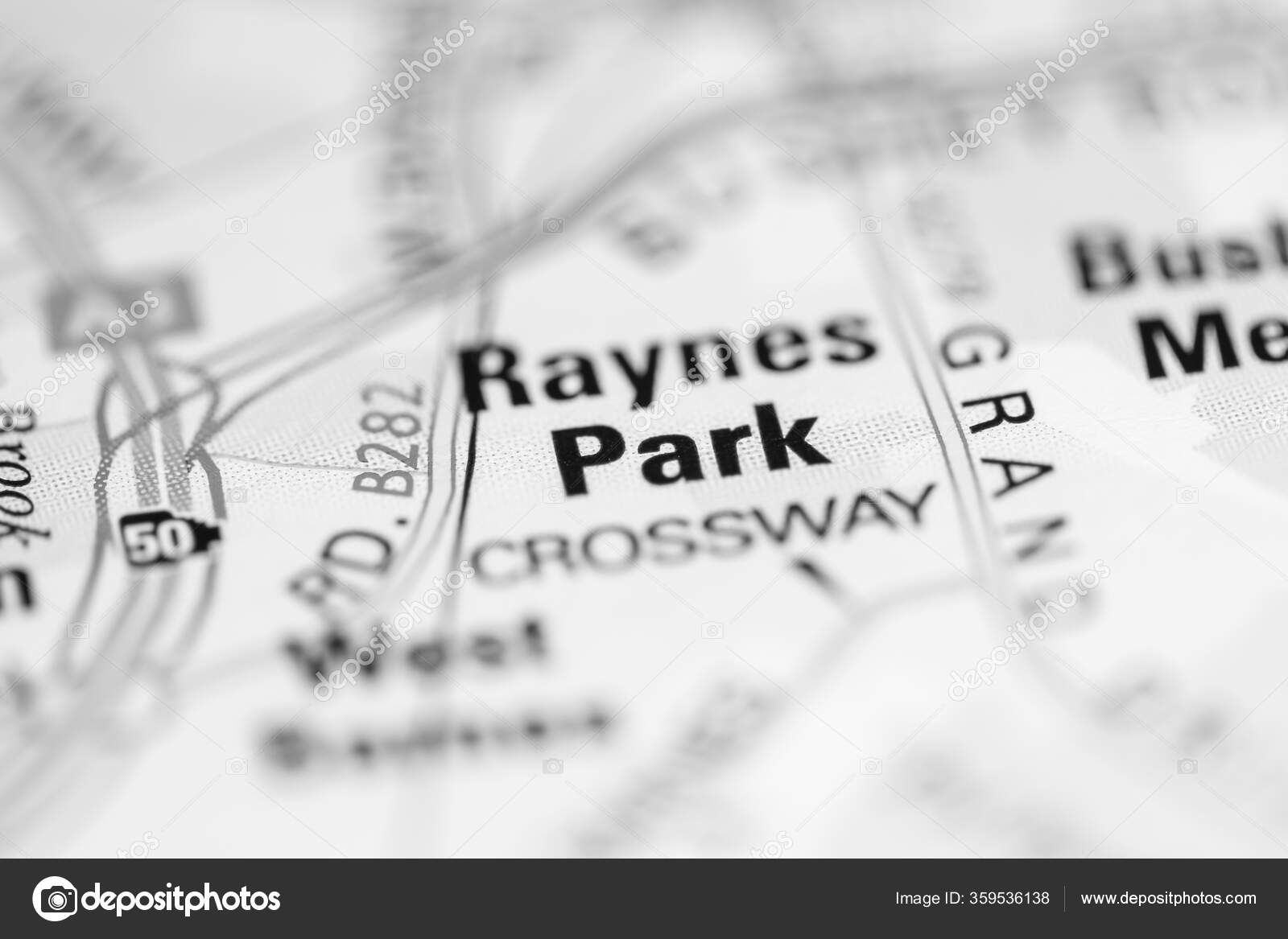 Raynes Park Map United Kingdom Stock Photo by ©aliceinwonderland2020