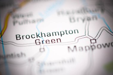 Brockhampton Green. United Kingdom on a geography map