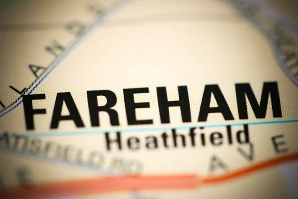 Fareham Una Mappa Geografica Del Regno Unito — Foto Stock