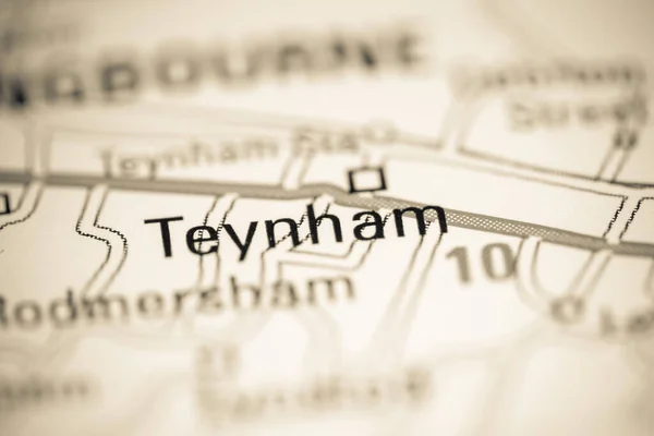Teynham Regno Unito Una Carta Geografica — Foto Stock