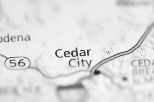 Cedar City Γεωγραφικό Χάρτη Των Ηπα — Φωτογραφία Αρχείου