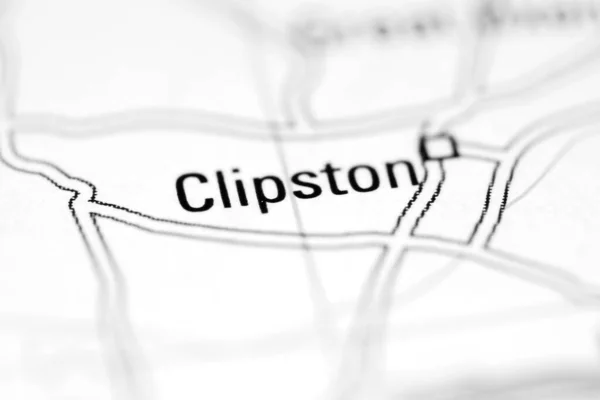 Clipston Sobre Mapa Geográfico Reino Unido — Fotografia de Stock