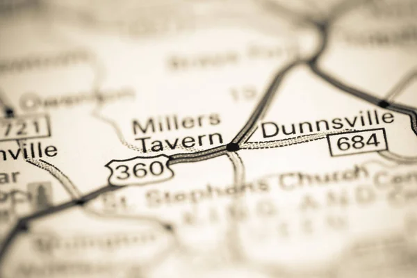 Millers Tavern Virginia Eua Sobre Mapa Geografia — Fotografia de Stock