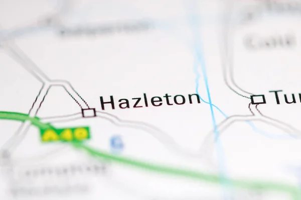ヘイズルトン 地理地図上のイギリス — ストック写真