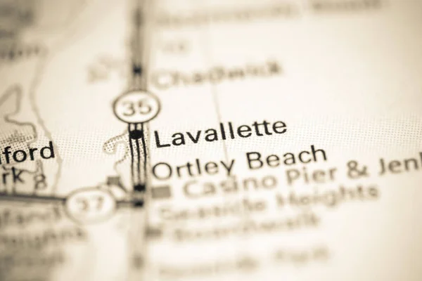 Lavallette New Jersey Abd Coğrafya Haritasında — Stok fotoğraf