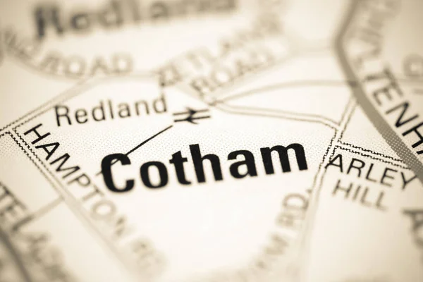 Cotham Mapa Geográfico Del Reino Unido — Foto de Stock