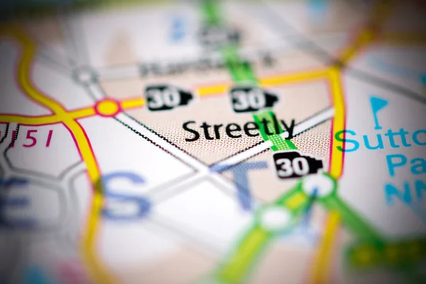 Streetly Mapa Geográfico Reino Unido — Fotografia de Stock