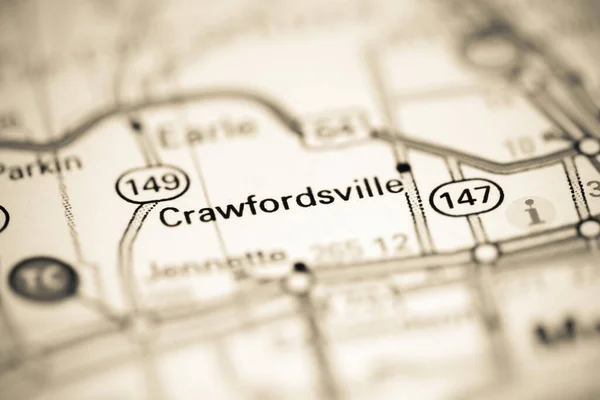 Crawfordsville Arkansas Usa Een Aardrijkskundekaart — Stockfoto