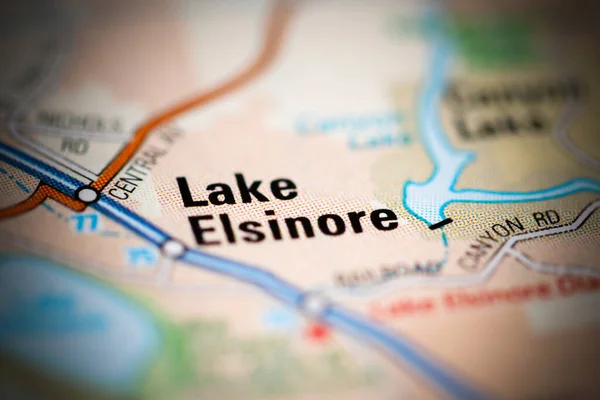 Sjön Helsingör Kalifornien Usa Geografisk Karta — Stockfoto