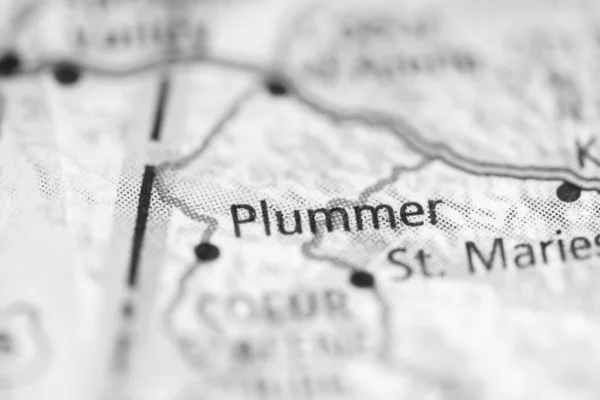 Plummer Γεωγραφικό Χάρτη Των Ηπα — Φωτογραφία Αρχείου