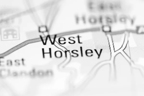 ウェスト ホーズリー 地理地図上のイギリス — ストック写真