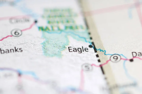 Eagle on a geographical map of USA