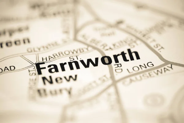 Farnworth Mapa Geográfico Reino Unido — Fotografia de Stock