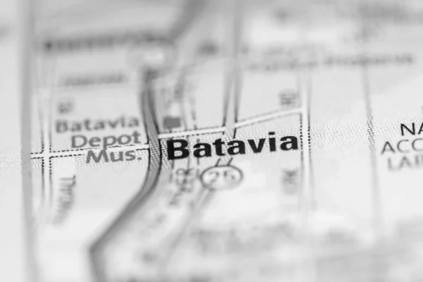 Batavia Mapa Dos Estados Unidos América — Fotografia de Stock