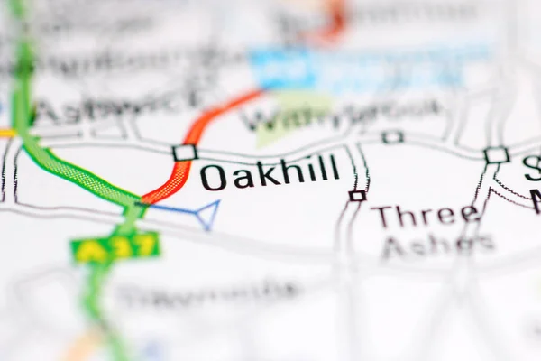 Oakhill Regno Unito Una Carta Geografica — Foto Stock