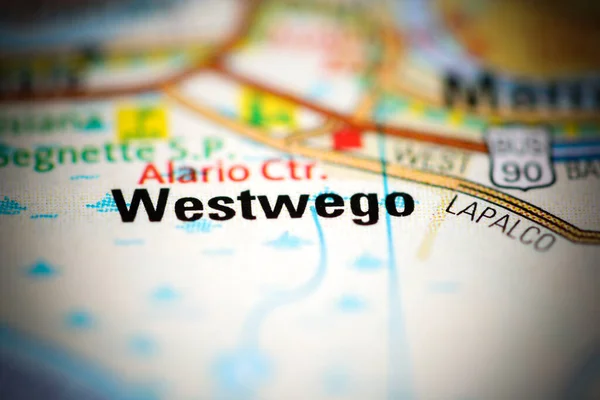 Westwego Mapa Geográfico Dos Eua — Fotografia de Stock