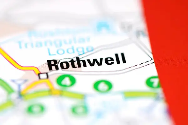 Rothwell Географической Карте Великобритании — стоковое фото