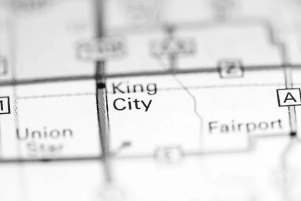 Кинг Сити Миссури Сша Географической Карте — стоковое фото