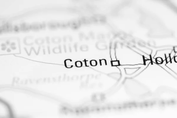 コットン 地理地図上のイギリス — ストック写真