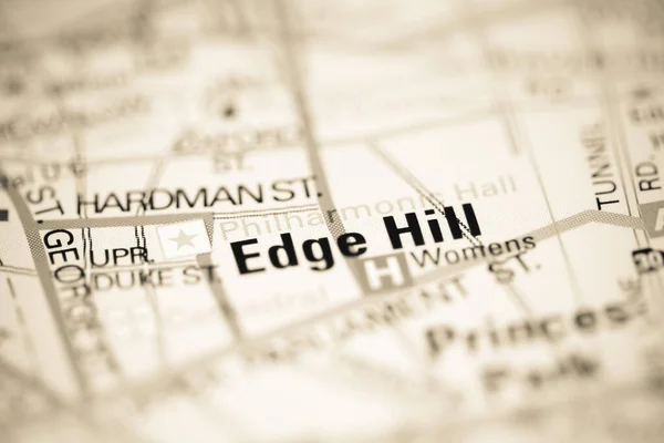 Edge Hill Mapa Geográfico Reino Unido — Fotografia de Stock