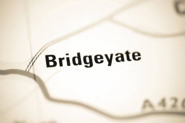 Bridgeyate Sobre Mapa Geográfico Reino Unido — Fotografia de Stock