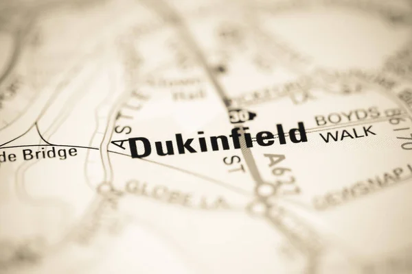 イギリスの地理地図上のDukinfield — ストック写真