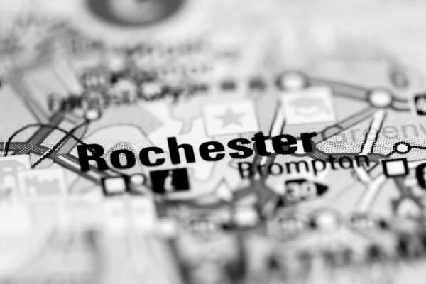Rochester Velká Británie Mapě Geografie — Stock fotografie