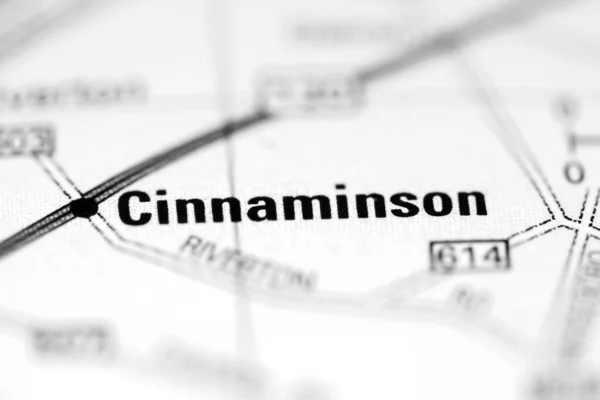 Cinnaminson Mapa Geográfico Dos Eua — Fotografia de Stock