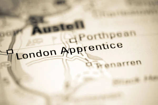 London Apprentice Großbritannien Auf Einer Geografischen Karte — Stockfoto