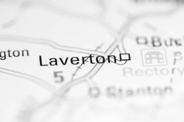 Лавертон Велика Британія Географічній Карті — стокове фото