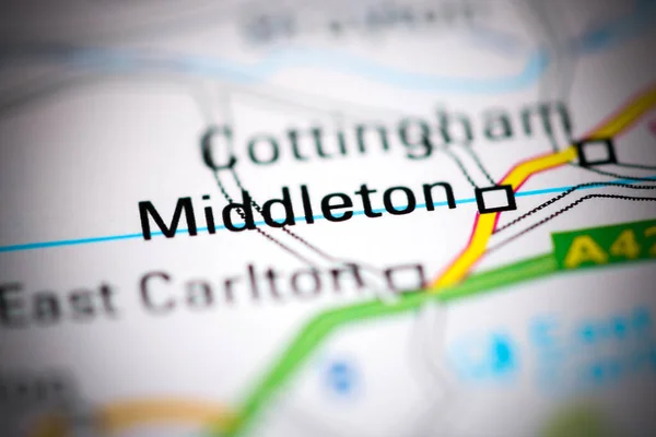 Міддлтон Географічній Карті Великої Британії — стокове фото